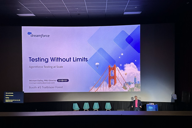 DreamforceでProvarが行ったセッションの様子